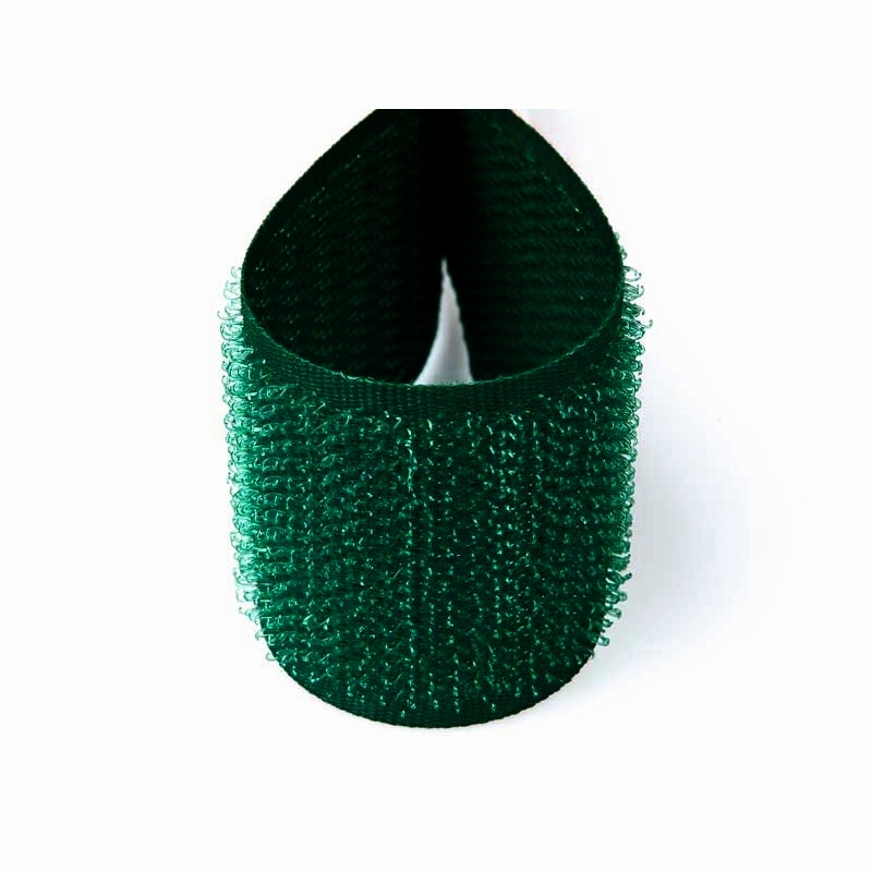 Hook and loop tape  dark green 153 polyester/nylon hook 25 mb