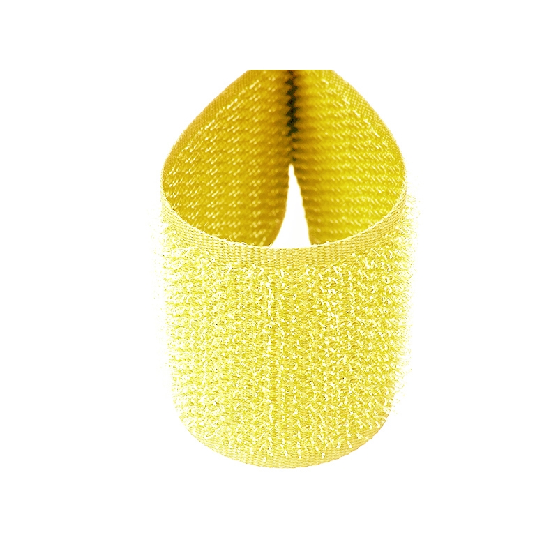 Hook and loop tape  light yellow 611 polyester/nylon hook 25 mb