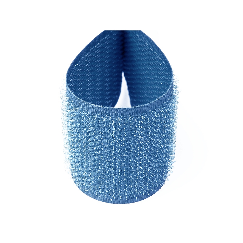 Klettverschlussband  blau 144 polyester/nylon haken 25 lm