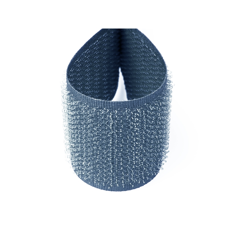 Hook and loop tape  dark blue 280 polyester/nylon hook 25 mb