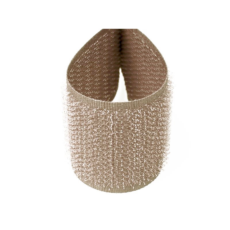 Hook and loop tape  beige 098 polyester/nylon hook 25 mb