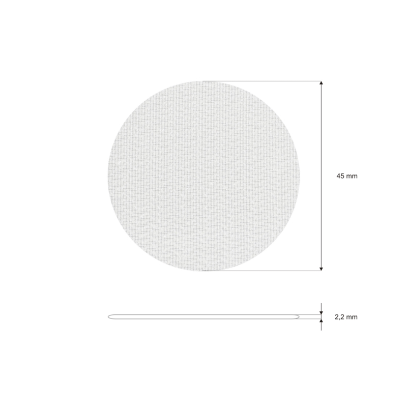 Hook-and-loop dots with glue 4.5 cm white 100% nylon