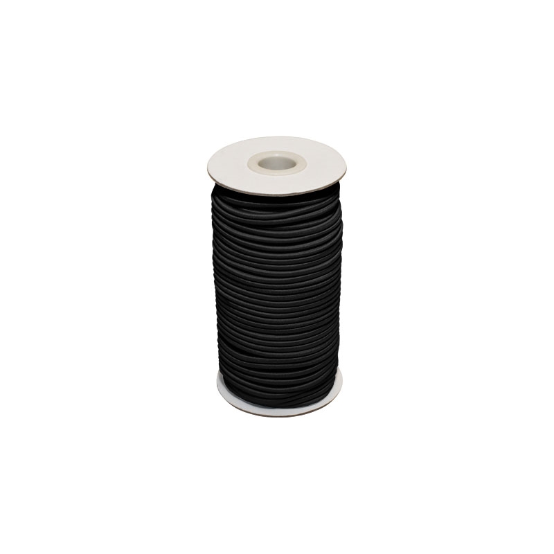 Gummikordel 2,5 mm schwarz 580 polyester 100 lm