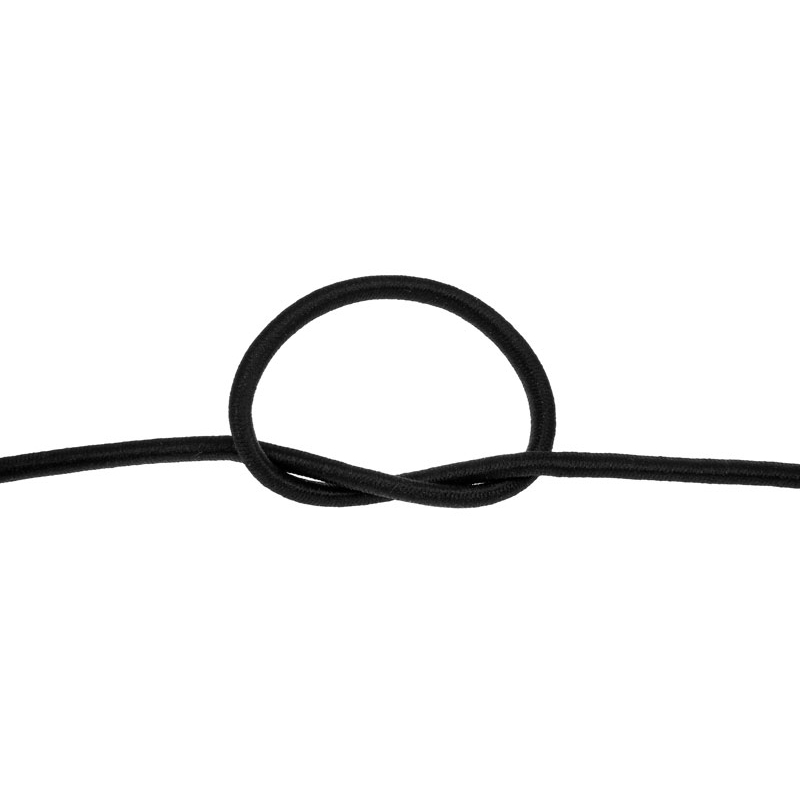 Elastic cord 4 mm black 580 polyester 100 mb