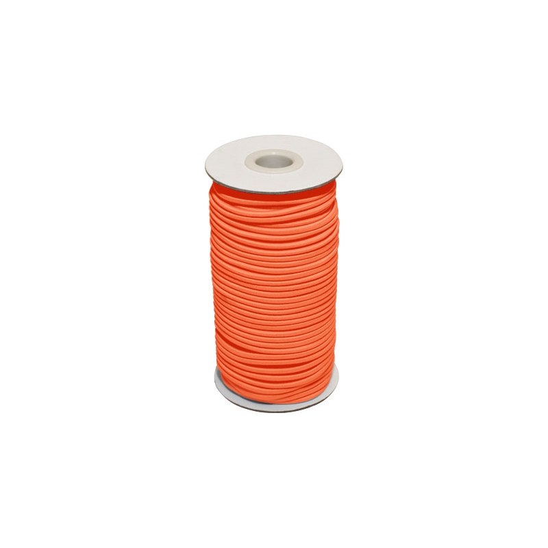 Gummikordel 3 mm orange 523 polyester 50 lm