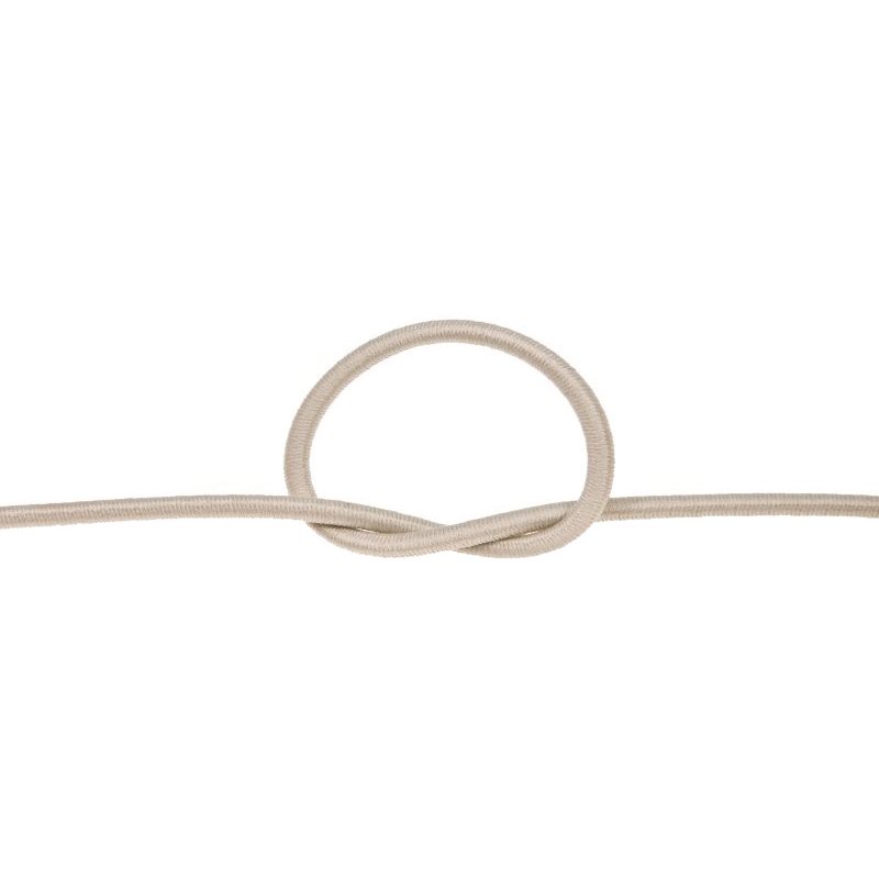 Elastic cord 3 mm light beige 010 polyester 50 mb