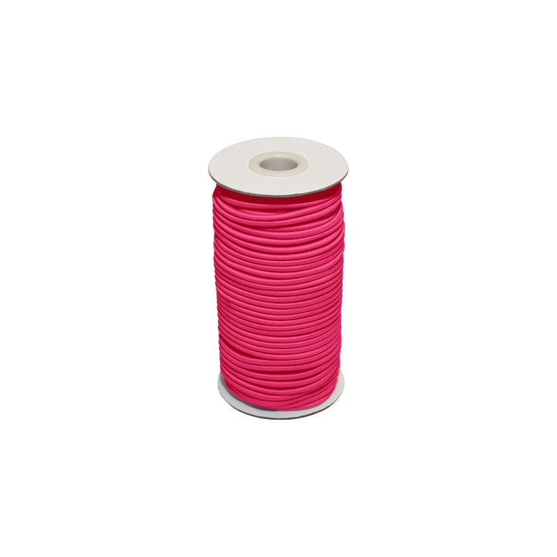 Gummikordel 3 mm rosa 516 polyester 50 lm