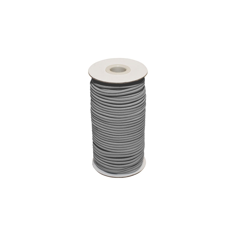 Elastic cord 3 mm grey 134 polyester 50 mb