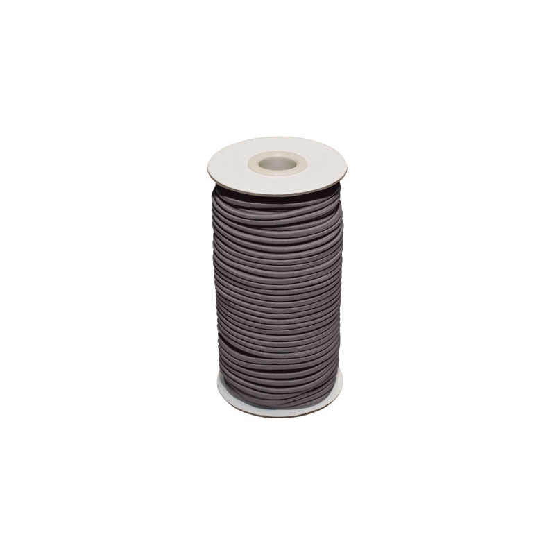 Elastic cord 3 mm graphite 301 polyester 50 mb