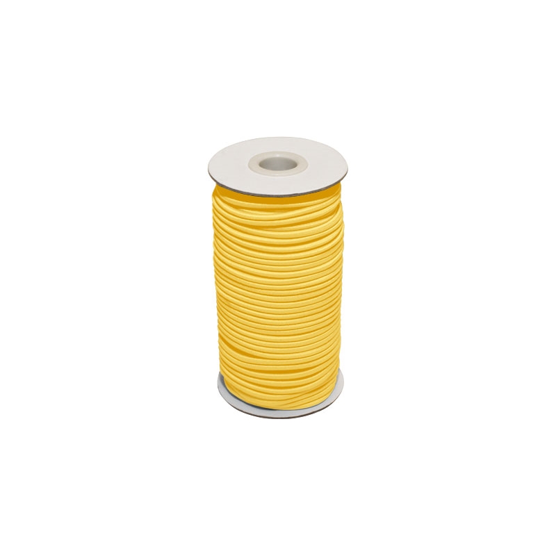 Elastic cord 3 mm yellow 504 polyester 50 mb