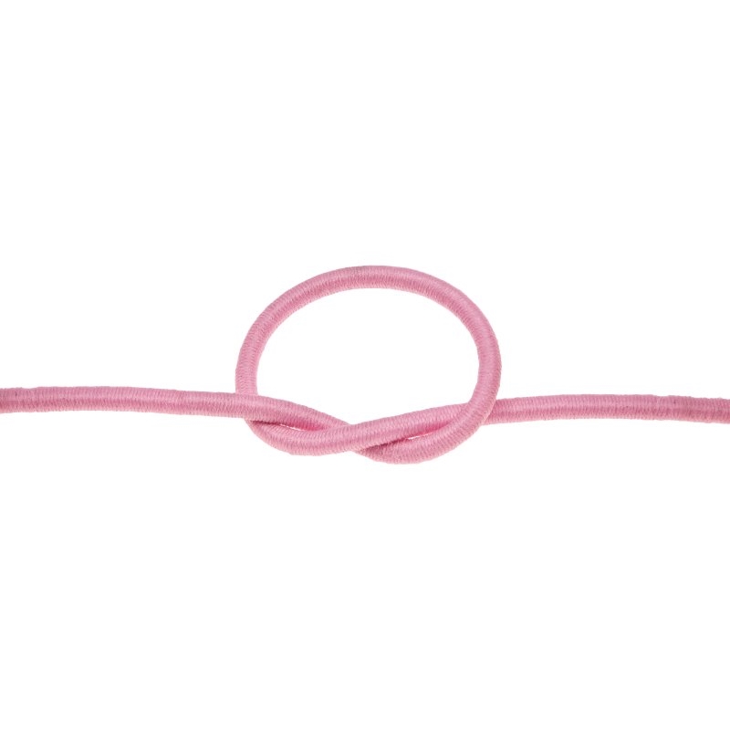 Elastic cord 3 mm pink 513 polyester 50 mb