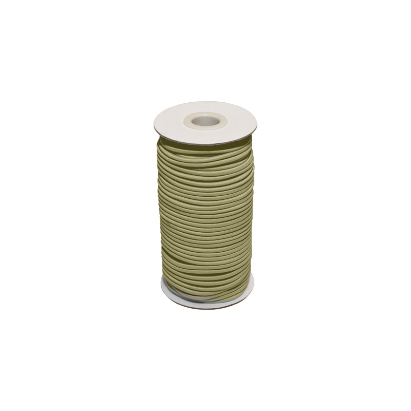 Elastic cord 3 mm olive 170 polyester 50 mb