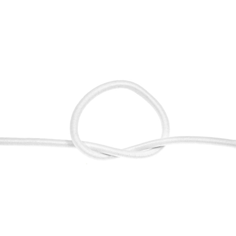 Elastic cord 2 mm white 501 polyester 100 mb