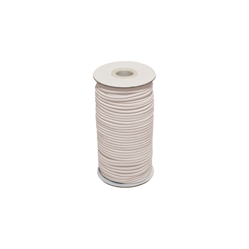 Gummikordel 2 mm hellbeige 010 polyester 50 lm