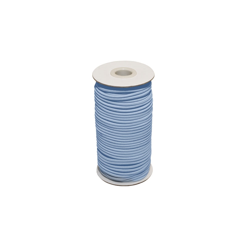 Elastic cord 2 mm light blue 351 polyester 50 mb