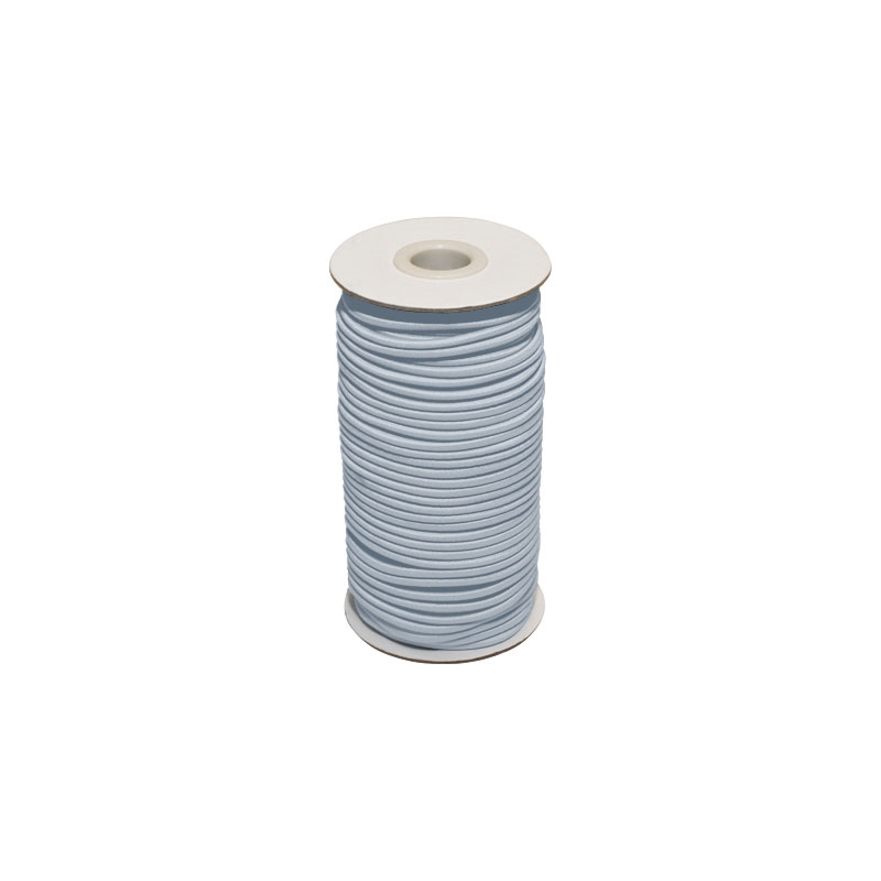 Elastic cord 2 mm light grey 336 polyester 50 mb