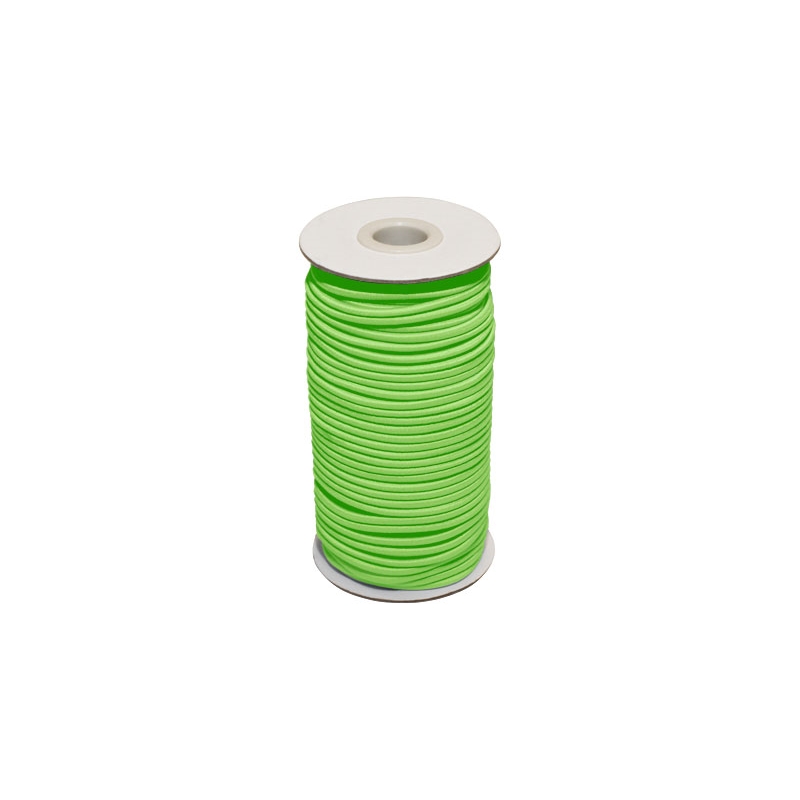 Elastic cord 2 mm green neon 1001 polyester 50 mb