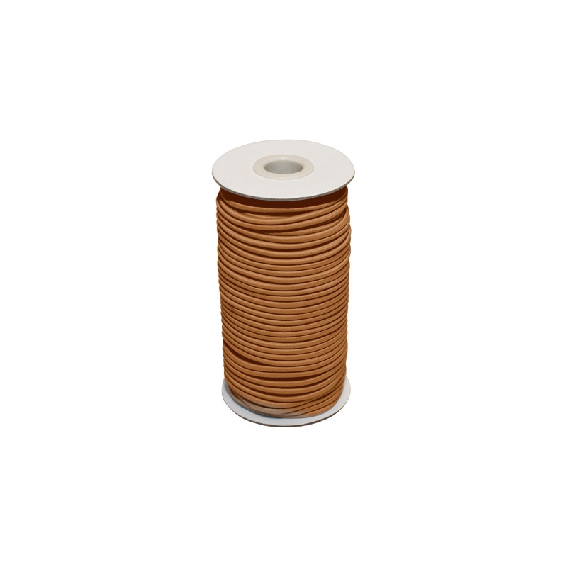 Elastic cord 2 mm light brown 508 polyester 50 mb