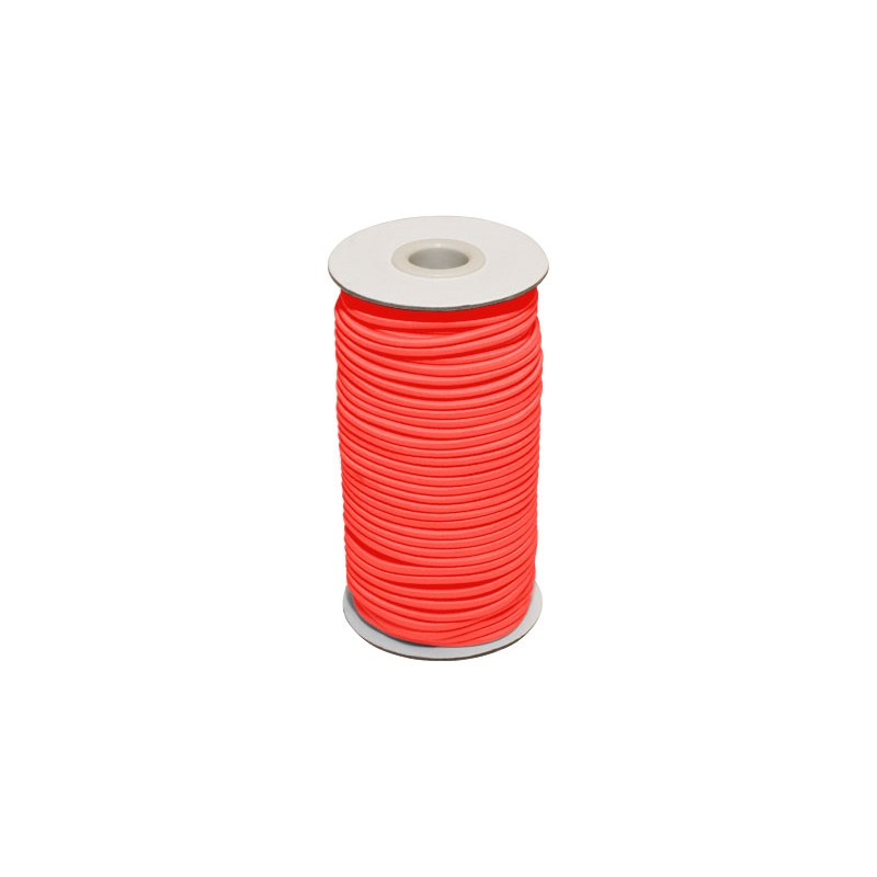 Elastic cord 3 mm orange neon 1002 polyester