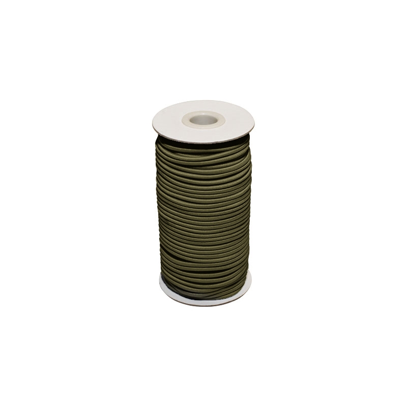 Elastic cord 2 mm olive 220 polyester 50 mb