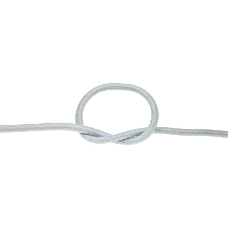 Elastic cord 5 mm light grey 336 polyester 50 mb