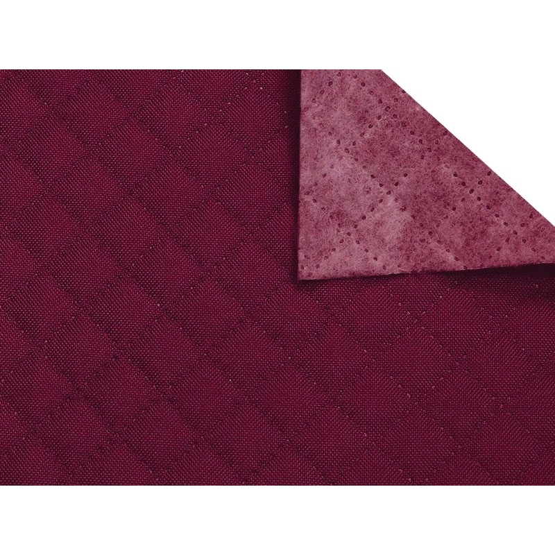 Quilted polyester fabric Oxford 600d pu*2 waterproof karo (525) maroon 160 cm 25 mb