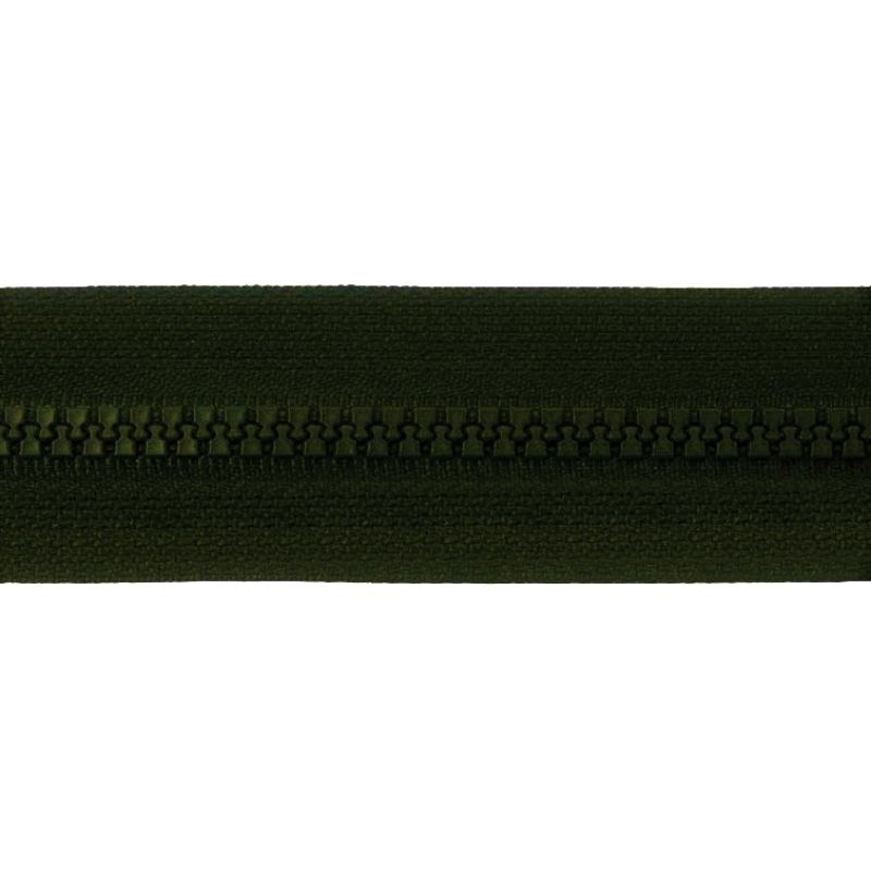 PLASTIC READY ZIPPER 5 CLOSE END 20 cm (175) MILITARY GREEN 50  PCS