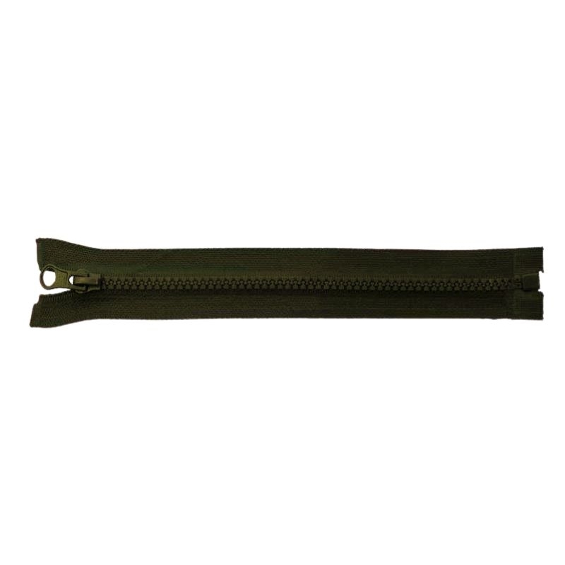 PLASTIC READY ZIPPER 5 OPEN END 40 cm (175) MILITARY   GREEN 50 PCS