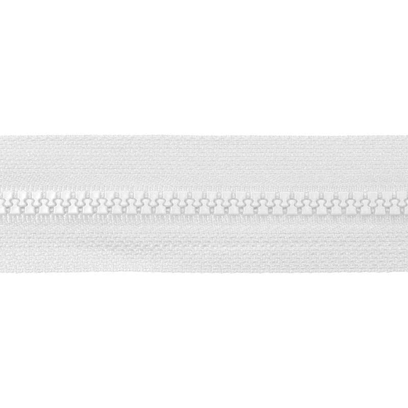 PLASTIC READY ZIPPER 5 CLOSE END 16 cm (501) WHITE 50 PCS