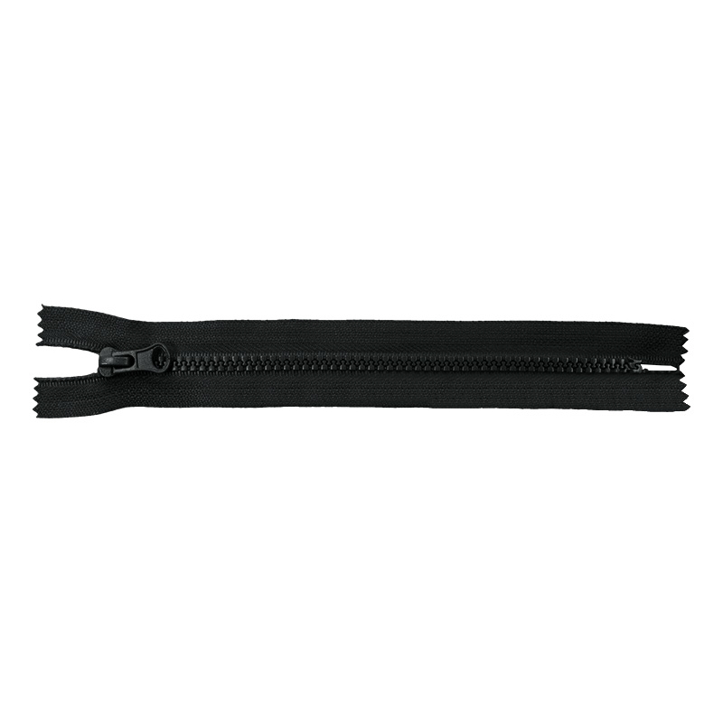 PLASTIC READY ZIPPER 5 CLOSE END 20 cm (301) GRAPHITE 50 PCS