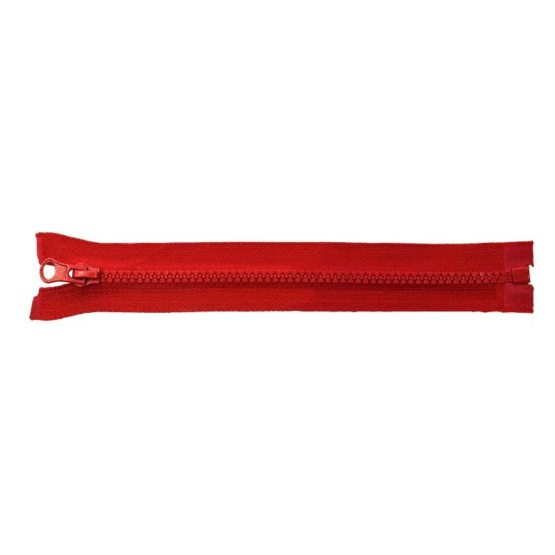 PLASTIC READY ZIPPER 5 OPEN END 40 cm (171) RED 50 PCS