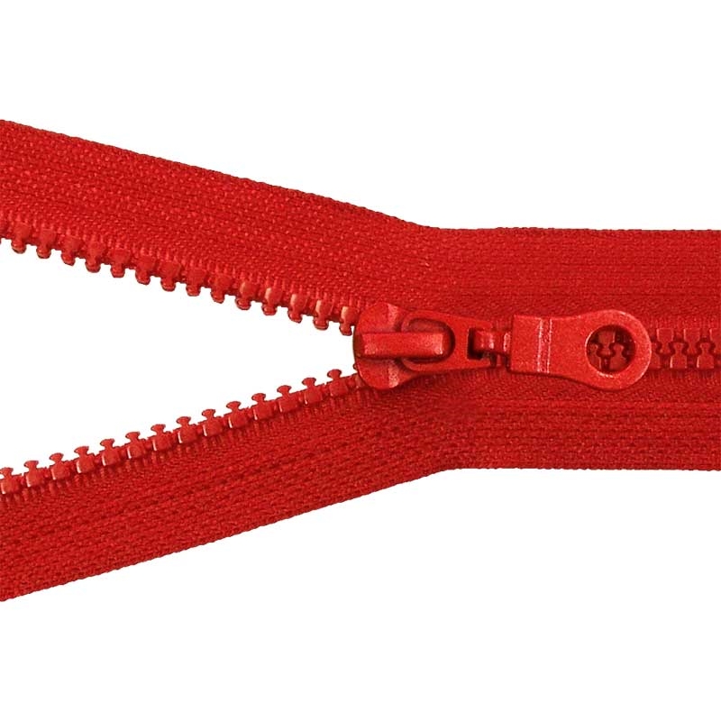 PLASTIC READY ZIPPER 5 OPEN END 85 cm (171) RED 50 PCS