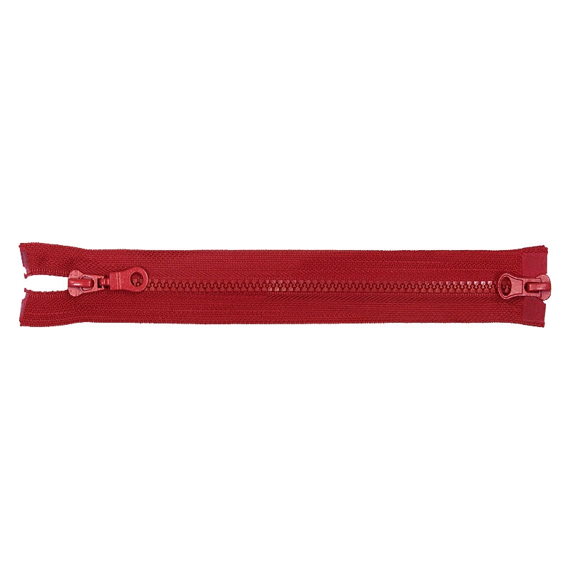 PLASTIC READY ZIPPER 5 OPEN END TWO WAYS 65 cm (171) RED 50  PCS