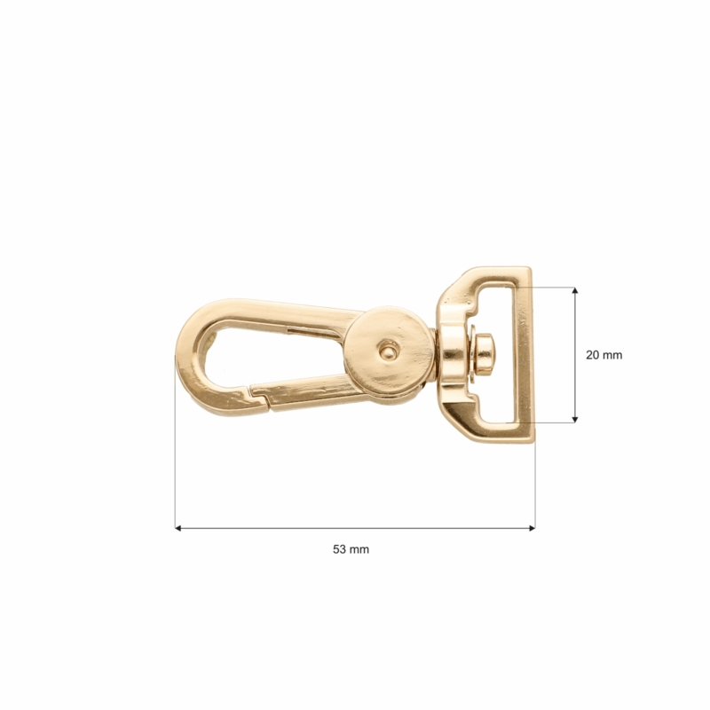 EXTRA SHINING METAL SNAP   HOOK YME0586(0267) 20 MM AUGUST LIGHT GOLD 1 PCS