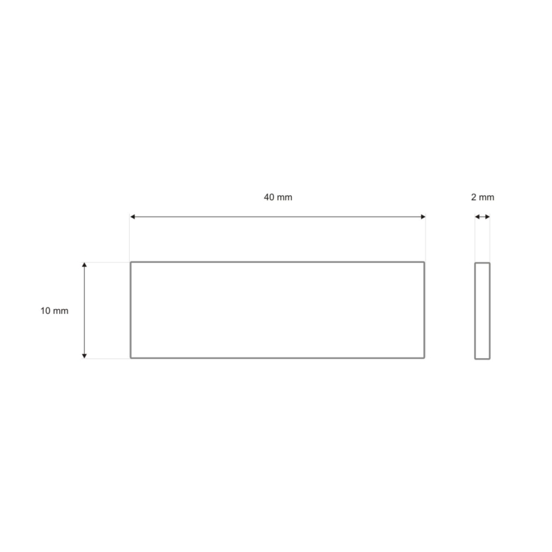 Magnetic button rectangular raw 40/10 mm 50 pcs