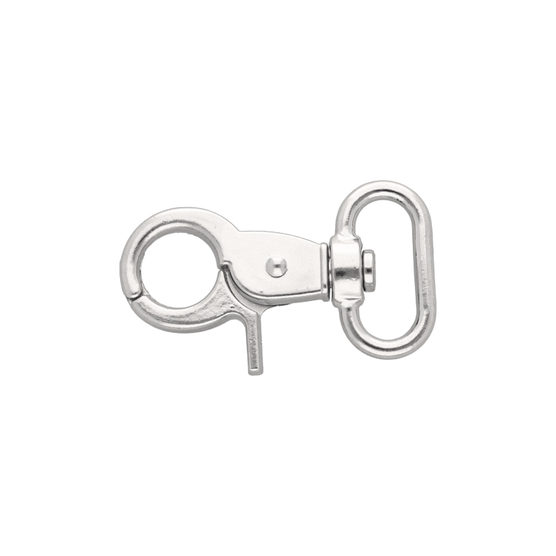 METAL SNAP HOOK 25 MM  GLOSSY FLORIAN NICKEL 1   PCS