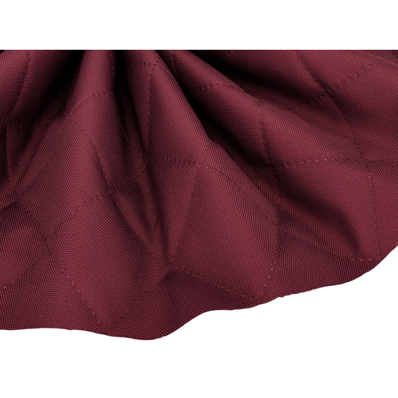 QUILTED  POLYESTER FABRIC OXFORD 600D  PU*5   WATERPROOF KARO (525)&nbspCLARET 160 CM&nbsp25 MB