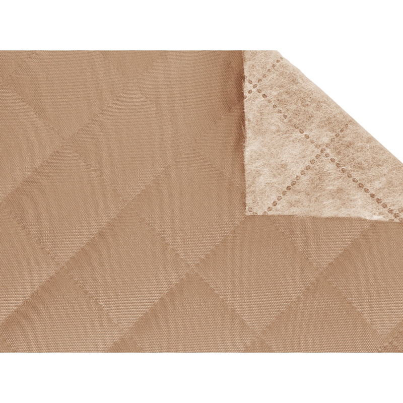 QUILTED  POLYESTER FABRIC OXFORD 600D  PU*5  WATERPROOF KARO (098)&nbspBEIGE 160 CM&nbsp25 MB