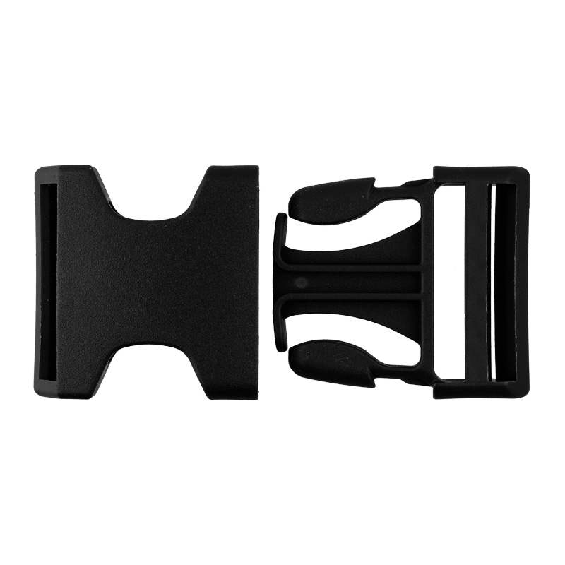 Plastic buckle 40  mm black 100  pcs