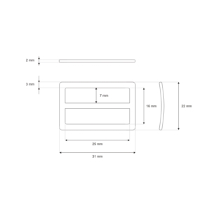 Regulator metalowy 25/16/3 mm nikiel odlew