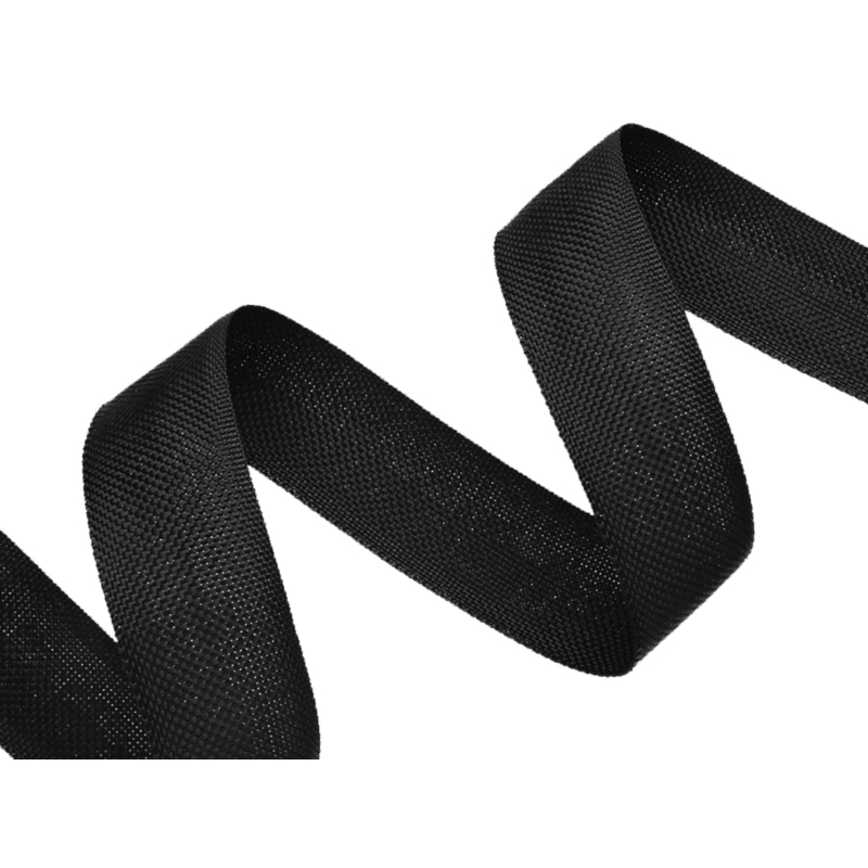 Polyester twill tape 25 mm black (580)