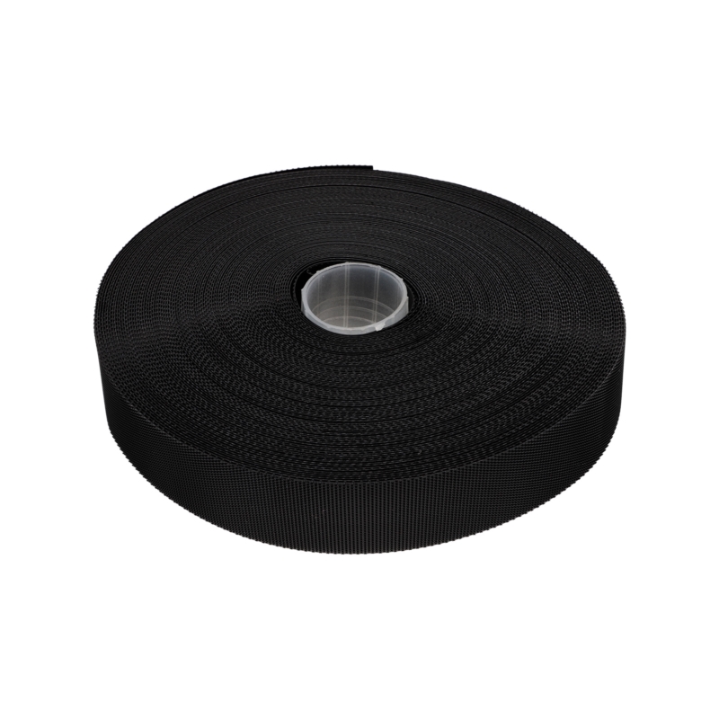 HOOK AND LOOP TAPE LOW-PROFILE  (580) BLACK PES/NYLON 25 MB