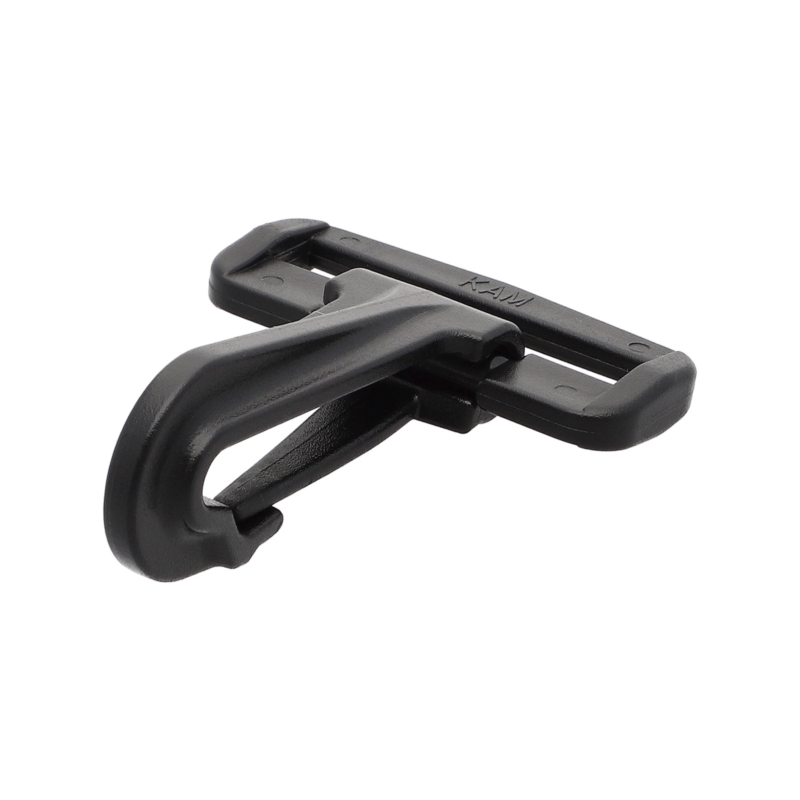 Plastic snap  hook 38 mm donald black 50 pcs