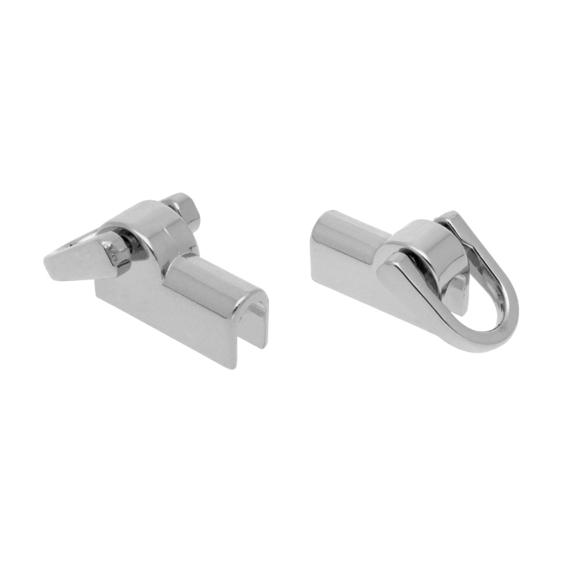 Metal handle 11 mm glossy nickel 2 pcs