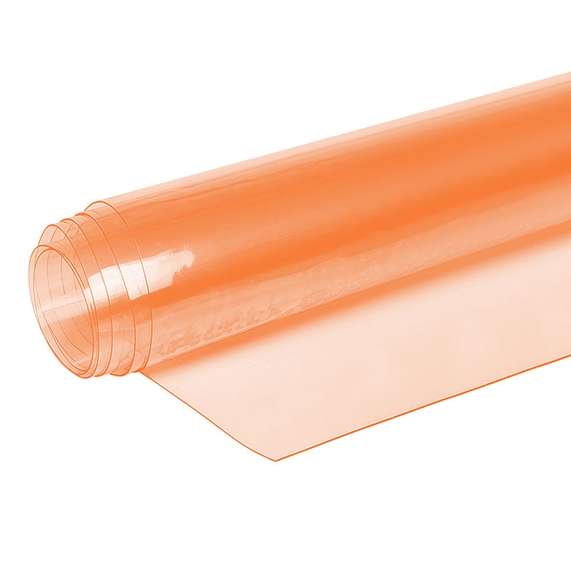 TRANSPARENT (ORANGE) PCV FOLIEN 0,5 MM