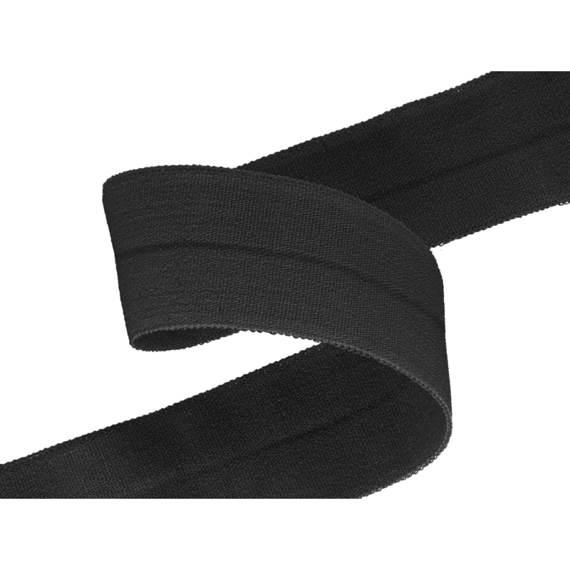 Fold-over elastic 20 mm /0,65 mm dark grey (100)