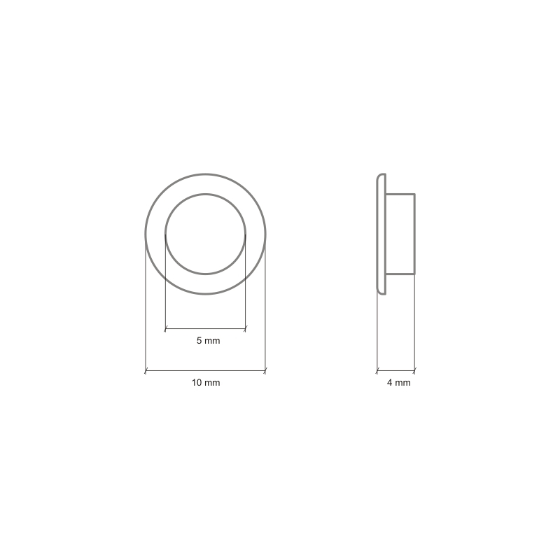 ÖSEAUS METALL MIT UNTERLEGSCHEIBE 5/10/4 MM MESSING 0,5  KG