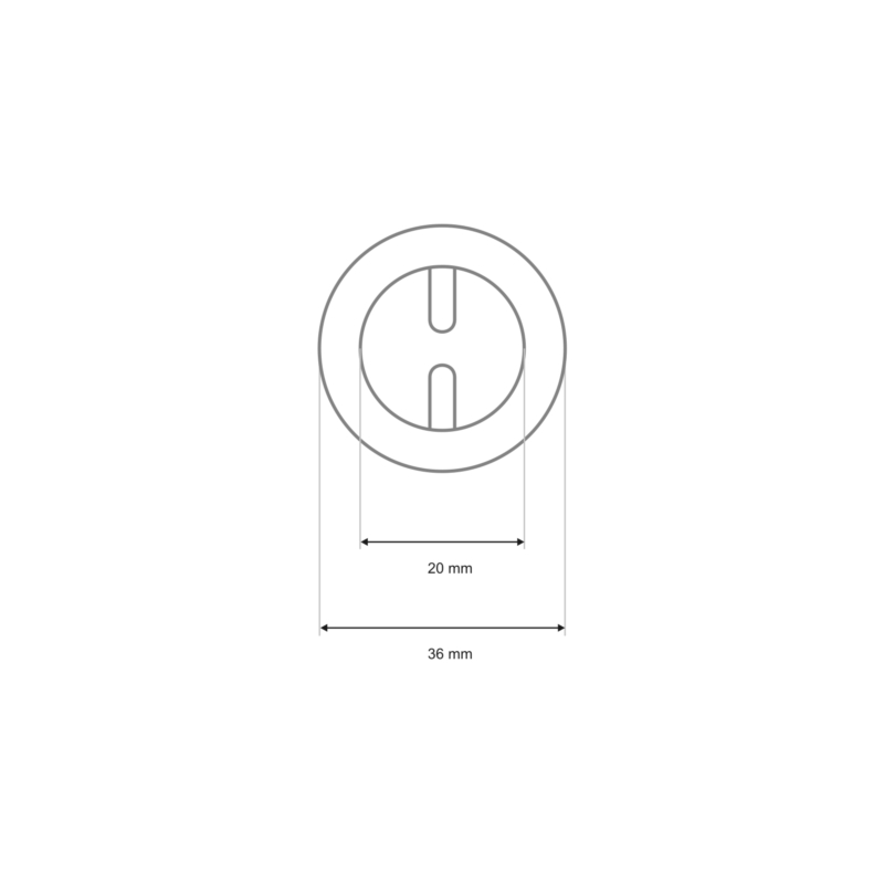 Oczka metalowe zaciskowe 20 mm nikiel