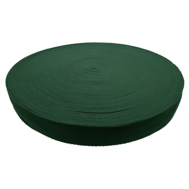 Polycotton webbing 1,4 dark green 153 pp 50 yd