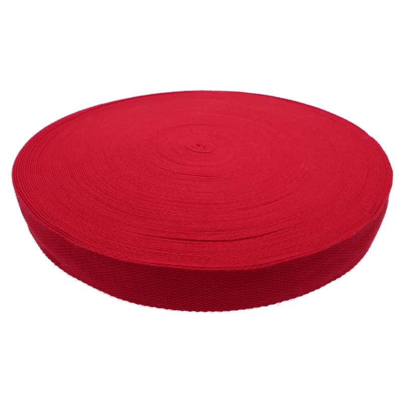 Polycotton webbing 2 red 620 pp 50 yd